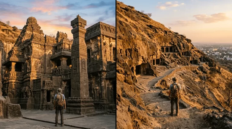 Aurangabad Caves and Ellora same-day question — scale and time trade-off, Maharashtra