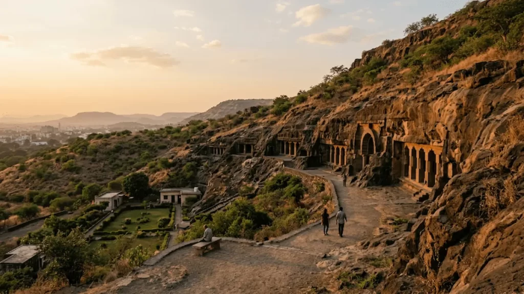 Aurangabad Caves at golden hour — understated significance worth the visit, Maharashtra