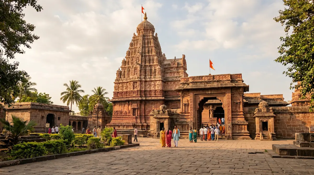 Grishneshwar Temple near Ellora Caves — Jyotirlinga Shiva temple, Maharashtra