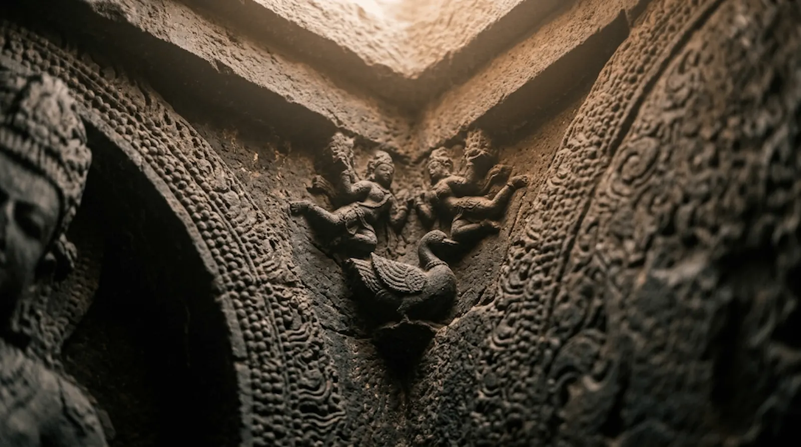 Hidden details at Aurangabad Caves — overlooked carving most visitors walk past, Maharashtra