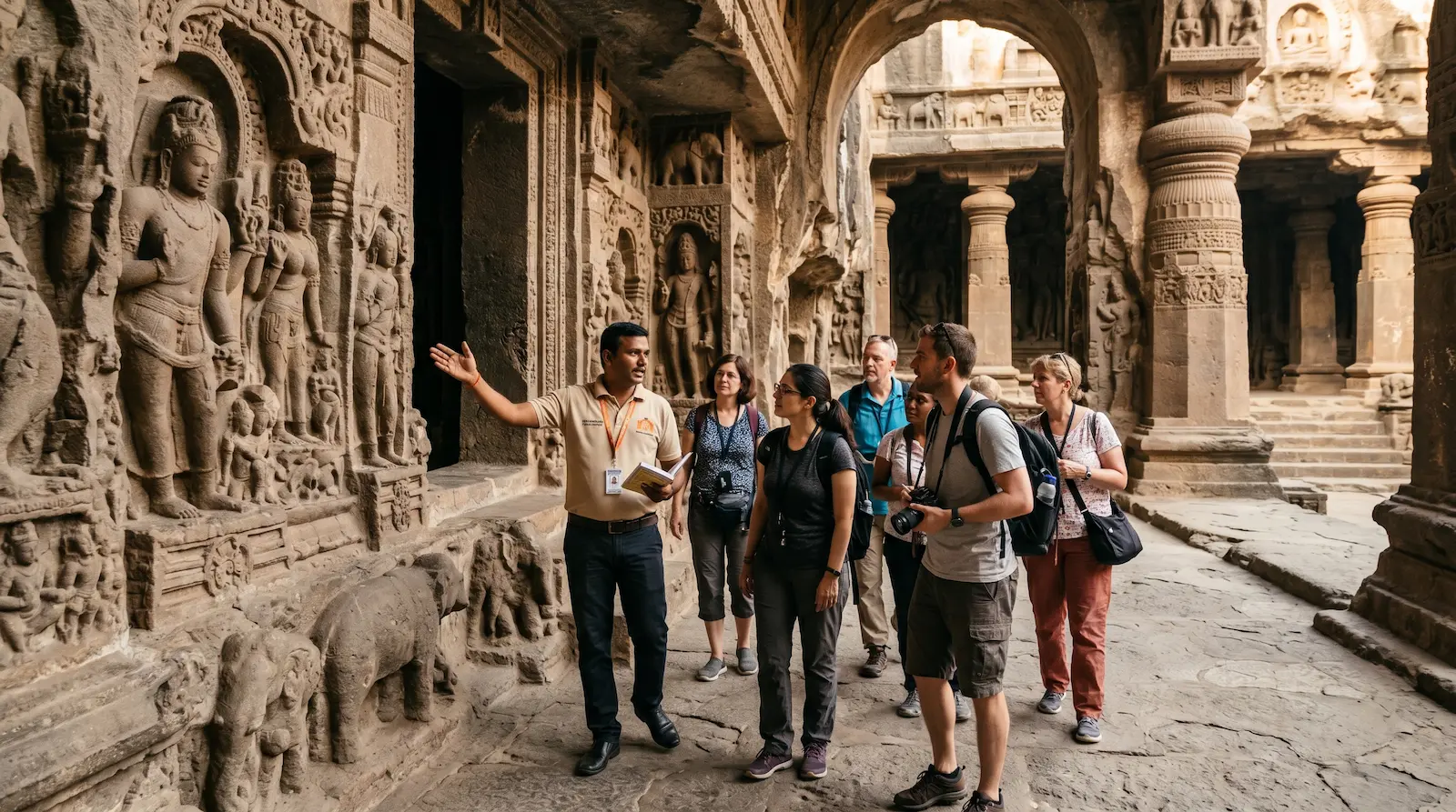 Hiring a guide at Maharashtra cave heritage sites